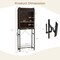 Costway Over-The-Toilet Storage Cabinet Bathroom Organizer w/ Sliding Barn Door Rustic Brown/Espresso/Grey